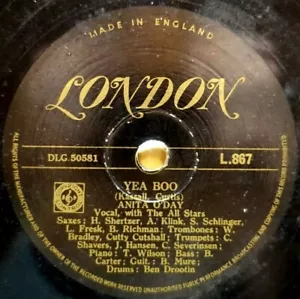 RARE GOLD LONDON 78 ANITA O'DAY - YEA BOO / TENNESSEE WALTZ UK LONDON L 867 V/V+ - Picture 1 of 2
