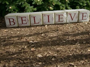 Believe Wood Block Saying. #50321A - Picture 1 of 1