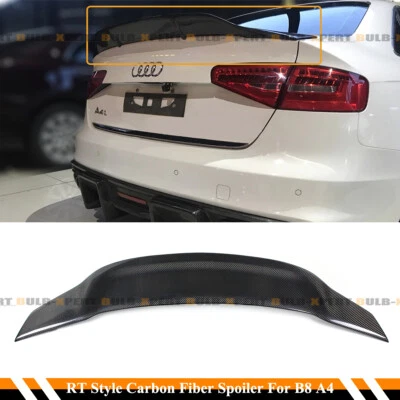 СПОЙЛЕР НА БАГАЖНИК ИЗ УГЛЕРОДНОГО ВОЛОКНА ДЛЯ 09–12 AUDI A4 B8 СЕДАН HIGHKICK DUCKBILL RT СТИЛЬ - Изображение 1 из 4