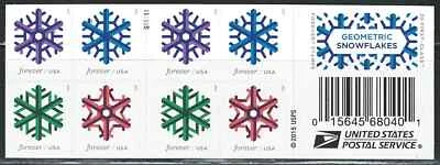 Mint US Geometric Snowflake Booklet Pane of 20 Forever Stamps Scott# 5034b (MNH) - Image 1 of 2