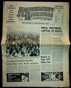 Periódico de circo Amusement Business Billboard Publication 10 de marzo 1973 - Imagen 1 de 3