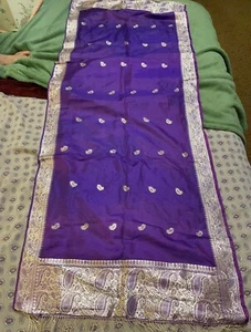 Purple Scarf / Runner 68x20 Fringed - Picture 1 of 1