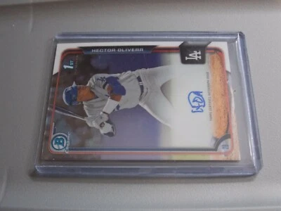 2015 Bowman Chrome Hector Olivera 1st Prospect Aut #BCAP-HO Dodgers  - Image 1 of 2