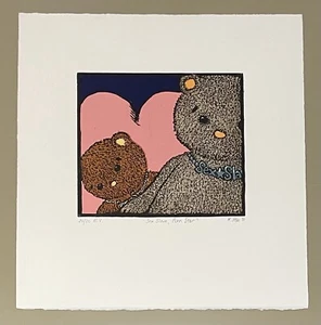 Feminist Artist Kathy Aoki Block Print on Paper Sex Slave Porn Star 2001 20/20 - Picture 1 of 5