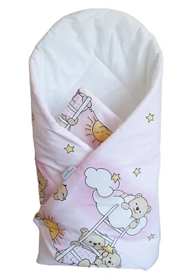 BABY MAM BABY SWADDLE WICKEL NEUGEBORENE BETTDECKE 100 % BAUMWOLLE Leiter rosa