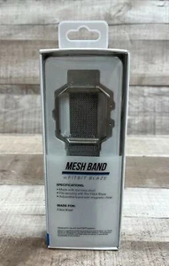 FitBit Blaze regulowana taśma siatkowa z wymiennym zapięciem magnetycznym - srebrna - nowa - Zdjęcie 1 z 3