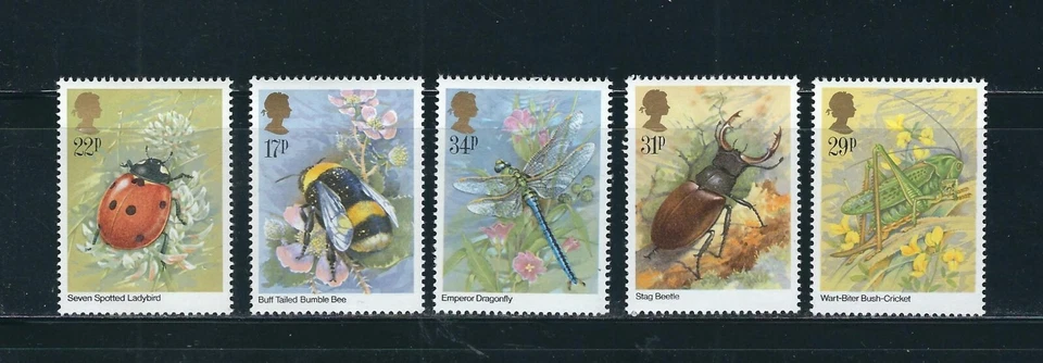 Great Britain SC # 1098-1102 INSECTS . MNH - Image 1 of 1