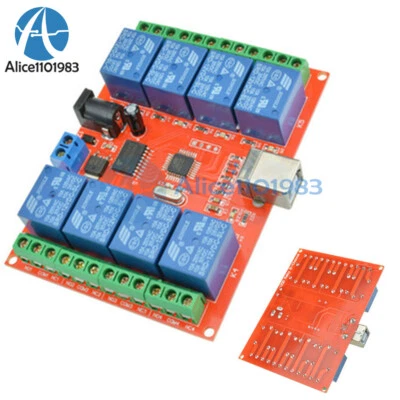 12V USB Relay 8 Channel Programmable Computer Control For Smart Home New - Image 1 of 4