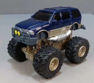 Funline Ford Expedition Blue Die Cast Toy Monster Truck Spring Shock Pull Back - Picture 1 of 4