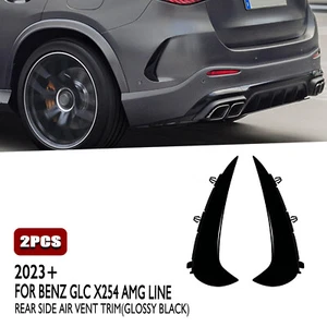 Rear Side Spoiler Decorative Trim For Benz GLC Class X254 AMG 23-24 Glossy Black - Foto 1 di 10