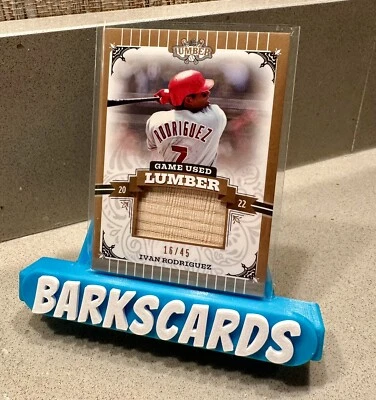 Juego de madera de hoja 2022 reliquias de madera usadas/45 Iván Rodríguez #GUL-56 HOF Foto 1 de 2