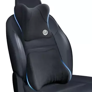 Soft Lumbar Support Pillow & Car Neck Pillow for Driving Seat 100% Memory Foa... - Picture 1 of 9