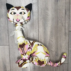 Vintage 60s Mid Century Inspired Kitty Cat Stuffed Animal Plush - Picture 1 of 5