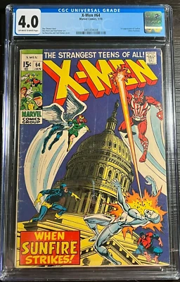 1970 X-Men #64 CGC 4.0 1st App Sunfire - Image 1 of 3