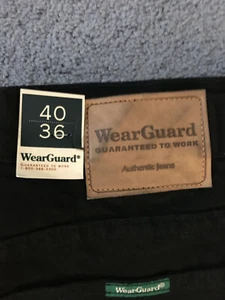 Men's Cotton Black Jeans BY WearGuard 40 36 - Picture 1 of 3