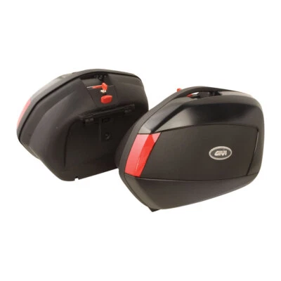 Givi V35 PLX Monokey Side Cases 34 Liter Black Motorcycle Adventure Sport Bike - Image 1 of 3