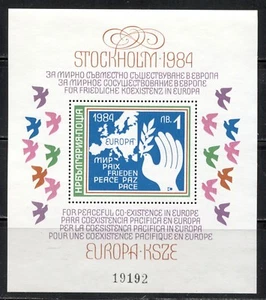BULGARIA 1984, COESISTENZA PACIFICA IN EUROPA, Michel Block 139, nuovo di zecca - Foto 1 di 1