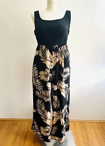 SHEIN CURVE Summer Leaf Print Wide Leg Jumpsuit Plus Size 3XL/22 - Picture 1 of 3