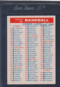 1956 Topps #NNO Checklist (Marked) VG 56TNNO-92215-5 - Picture 1 of 1