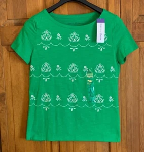 Women's NEW Rebecca Malone Short Sleeve Green Blouse - L - Picture 1 of 4