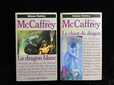# 2 romans Fantasy - Anne McCAFFREY - LE DRAGON BLANC et LE CHANT DU DRAGON - Photo 1/3