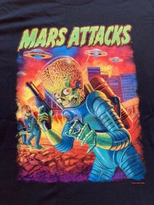 Mars Attacks Alien Invasion T-shirt NEW Licensed UNWORN FREE SHIPPING - Image 1 of 4