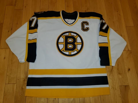 Vintage 90s CCM Maska Air Knit Ray Bourque BOSTON BRUINS Mens NHL Team JERSEY XL Cover