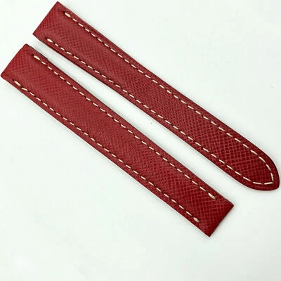 Authentic Cartier 14mm Saffiano Red Leather Strap for Deployant Clasp 6ANC8S29 - Image 1 of 2