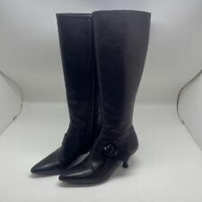 Ferragamo Salvatore boots leather Women's Black Size US 4 Authentic