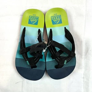 Reef Little Ahi Boys Kids size 9/10 Flip Flops Sandals NWT - Picture 1 of 5