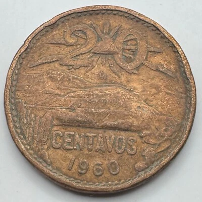 México 1960 20 centavos - Veinte centavos mexicanos - Envío gratuito Foto 1 de 4