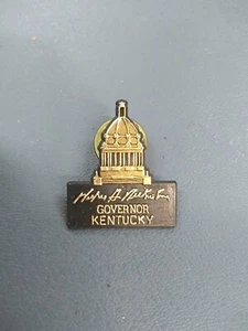 Vintage Wallace G. Wilkinson Kentucky Governor State Capitol Plastic Lapel Pin  - Picture 1 of 2