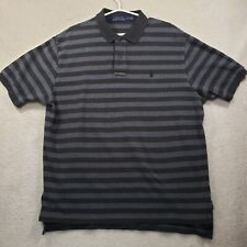 Polo Ralph Lauren Golf Polo Shirt Short Sleeve Men's XL Stripe Grey Black Casual
