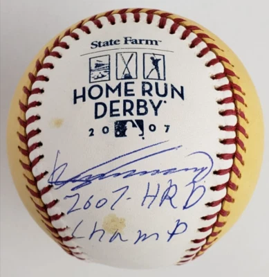 Vladimir Guerrero Signed/Autographed Official 2007 Home Run Derby Baseball JSA - Image 1 of 4