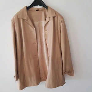 elegante handschuhweiche Lamm Nappa Lederjacke 42 Nude Puderfarben - Bild 1 von 7