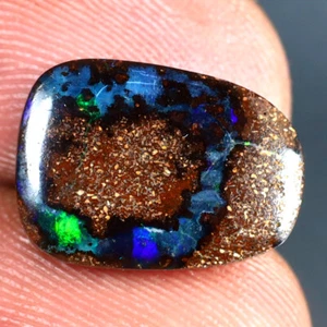 4.61 ct Sparkling Fancy (14 x 10 mm) Multi Color Australian Koroit Boulder Opal - Picture 1 of 1
