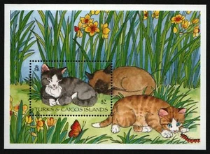 Turks & Caicos 1994 - Mi-Nr. Bloque 149 ** - MNH - Gatos / Gatos - Imagen 1 de 1