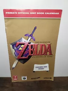 The Legend of Zelda Ocarina of Time Nintendo 64 N64 1999 Hint Bk Calendario SOLO  - Imagen 1 de 8