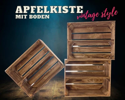 6er Set geflammte Kiste für Schuhregal und Bücherregal - flambiert DIY Regal - Bild 1 von 4