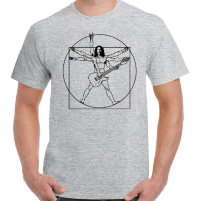 Frank Zappa T-Shirt Herren Lustig Rock Musik E Gitarre Band Oberteil Vitruvian - Bild 1 von 4