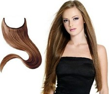 EXTENSION CAPELLI VERI 45CM FASCIA UNICA CON FILO INVISIBILE O CON CLIP 100/110G