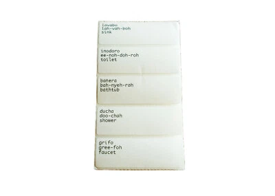 Наклейки на испанский словарь | пассивное изучение языка | 600 слов! - Изображение 1 из 3