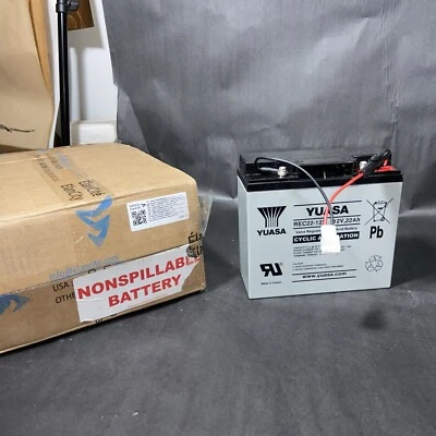 YUASA REC22-12i 22AH GOLF TROLLEY BATTERY for HILLBILLY MOTOCADDY ElanCity - Image 1 of 3
