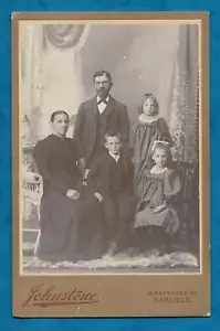 C1890er KABINETTKARTE FAMILIENGRUPPE - JOHNSTONE VON CARLISLE FOTO - Bild 1 von 2