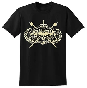 HATEBREED cd lgo SKULL CREST Official SHIRT LAST MED New OOP ink smudge on back - Picture 1 of 4