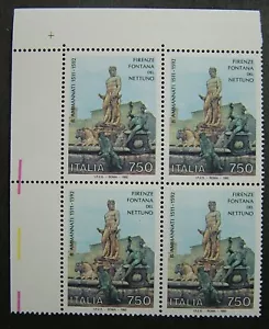 1992 Italia Firenze Fountain Of Neptune Quartina MNH - Picture 1 of 1