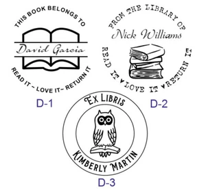 Maßgeschneiderter Ex Libris Handpräger, maßgeschneidertes Bibliotheksbuch Handpräger - Bild 1 von 7