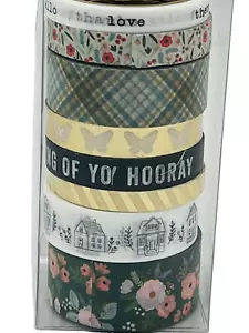 American Crafts Jen Hadfield Washi Tape Pebbles the Avenue 8 Rolls, 44 Yards - Picture 1 of 3