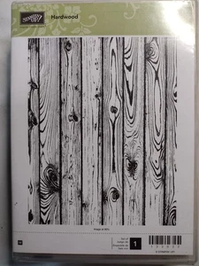 Stampin Up Hardwood 133035 Large Rubber Stamp Retired New - Picture 1 of 2