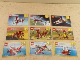 LEGO Creator 3 in 1 Lot of 9 Instruction Manual #31086 #31073 #31057